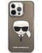 Калъф Karl Lagerfeld - Glitter Karl Head, iPhone 13 Pro Max, черен - 1t